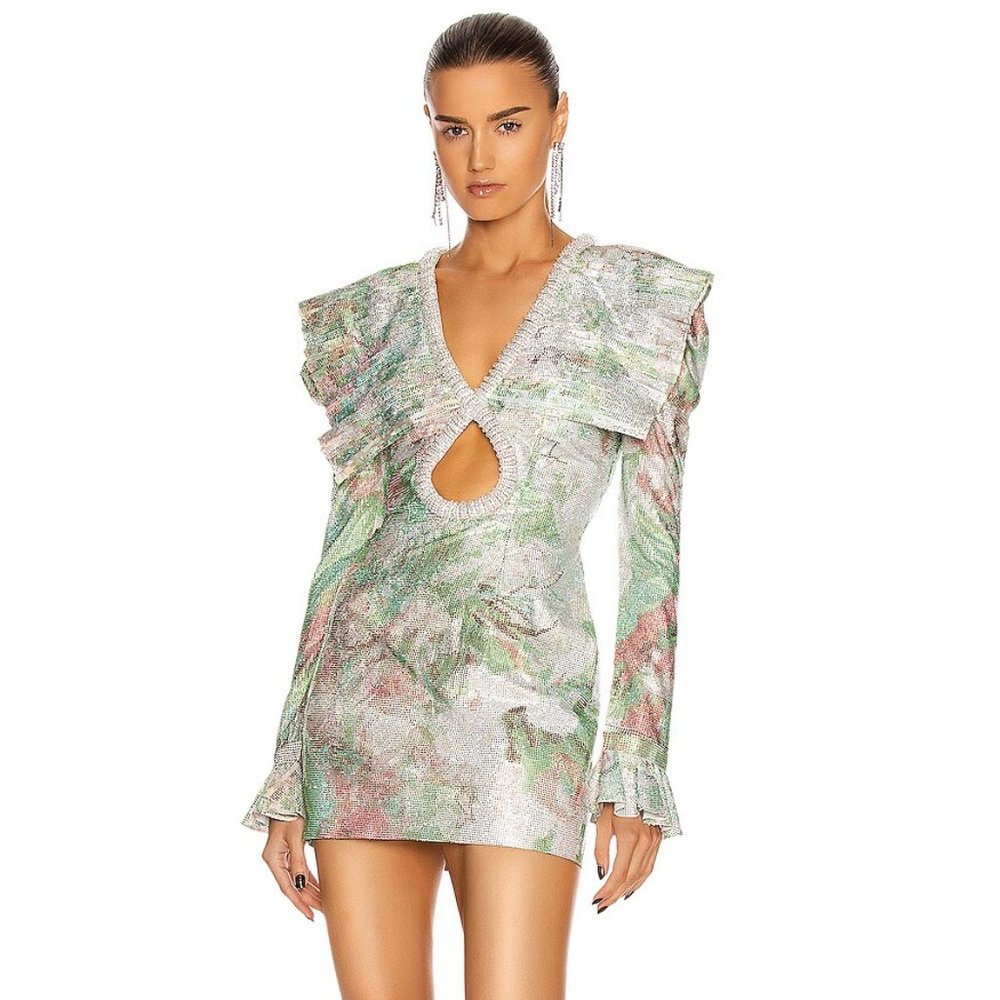 - NEW Raisa Vanessa Crystal Embellished Mini Dress BX7